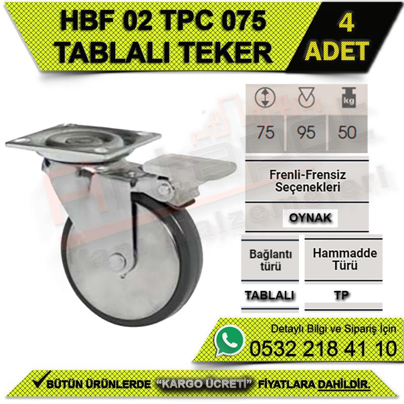 HBF 02 TPW 075 TABLALI FRENLİ TEKER (4 ADET)